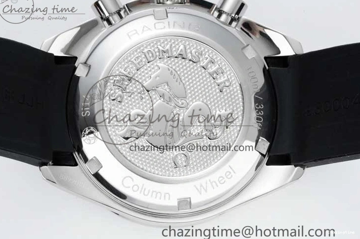 1227 SportInspired Speedmaster Racing Master SS HKF Best Edition Blue Black Dial on Black Rubber Strap A 7817